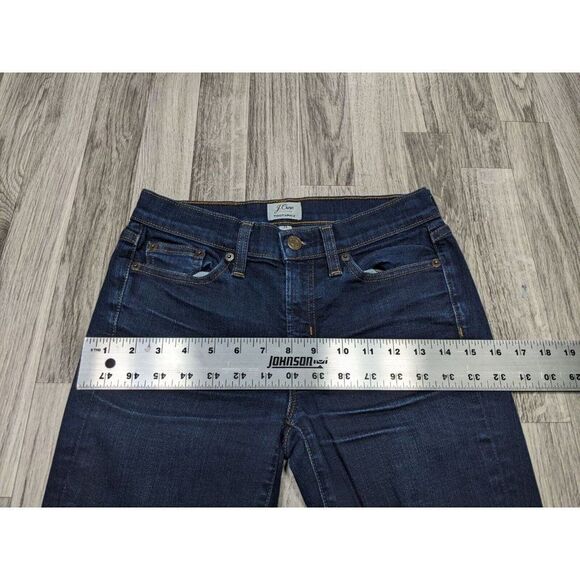 J. Crew Womens Size 25 Pockets Toothpick Skinny Whiskered Denim Blue Jeans - Picture 9 of 12